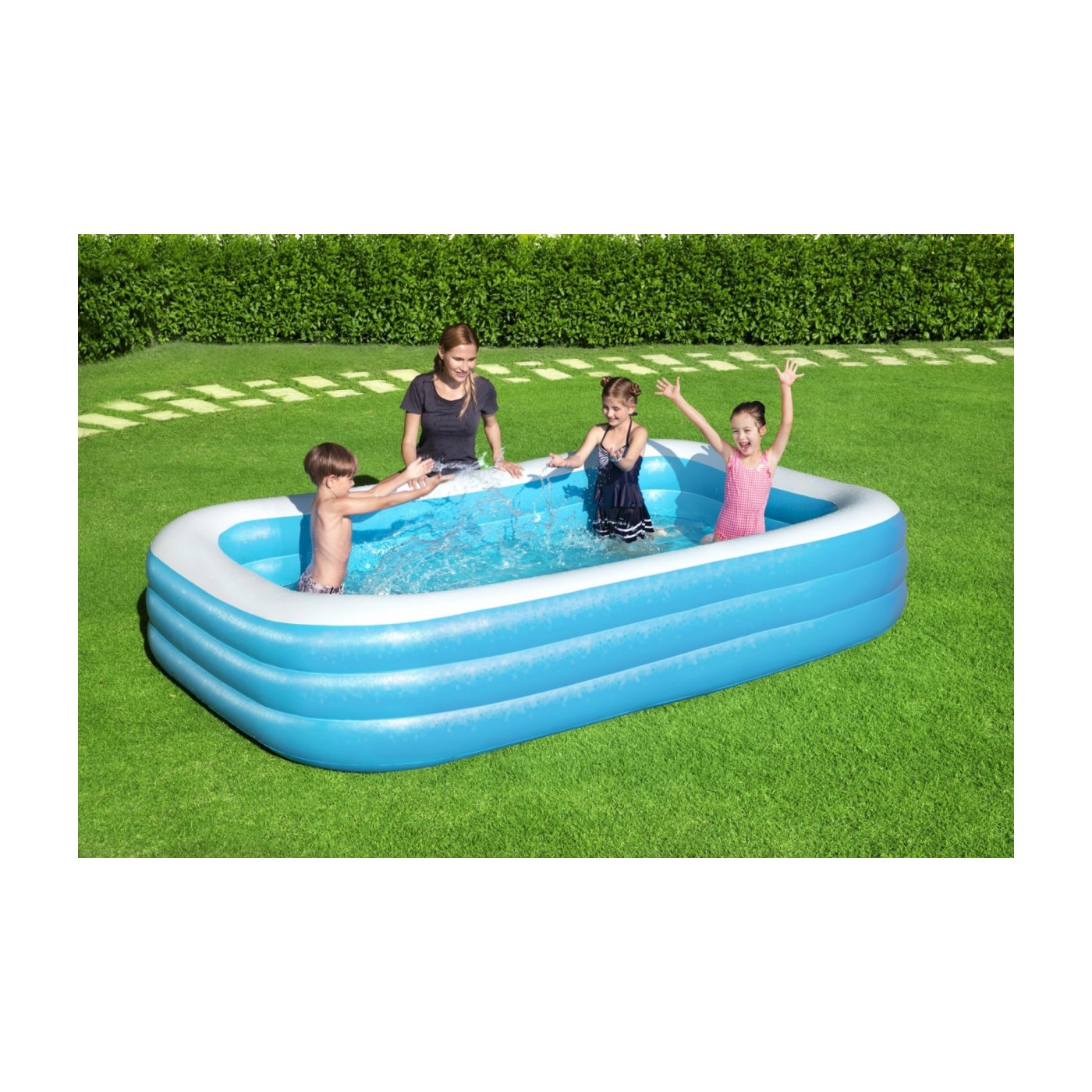 Záhradný bazén pre deti 6+ Nafukovací 3 komory 305x183x56cm BESTWAY + Opravná záplata