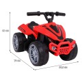 Quad Little Monster na batériu pre najmenších Červené Pohon 25W