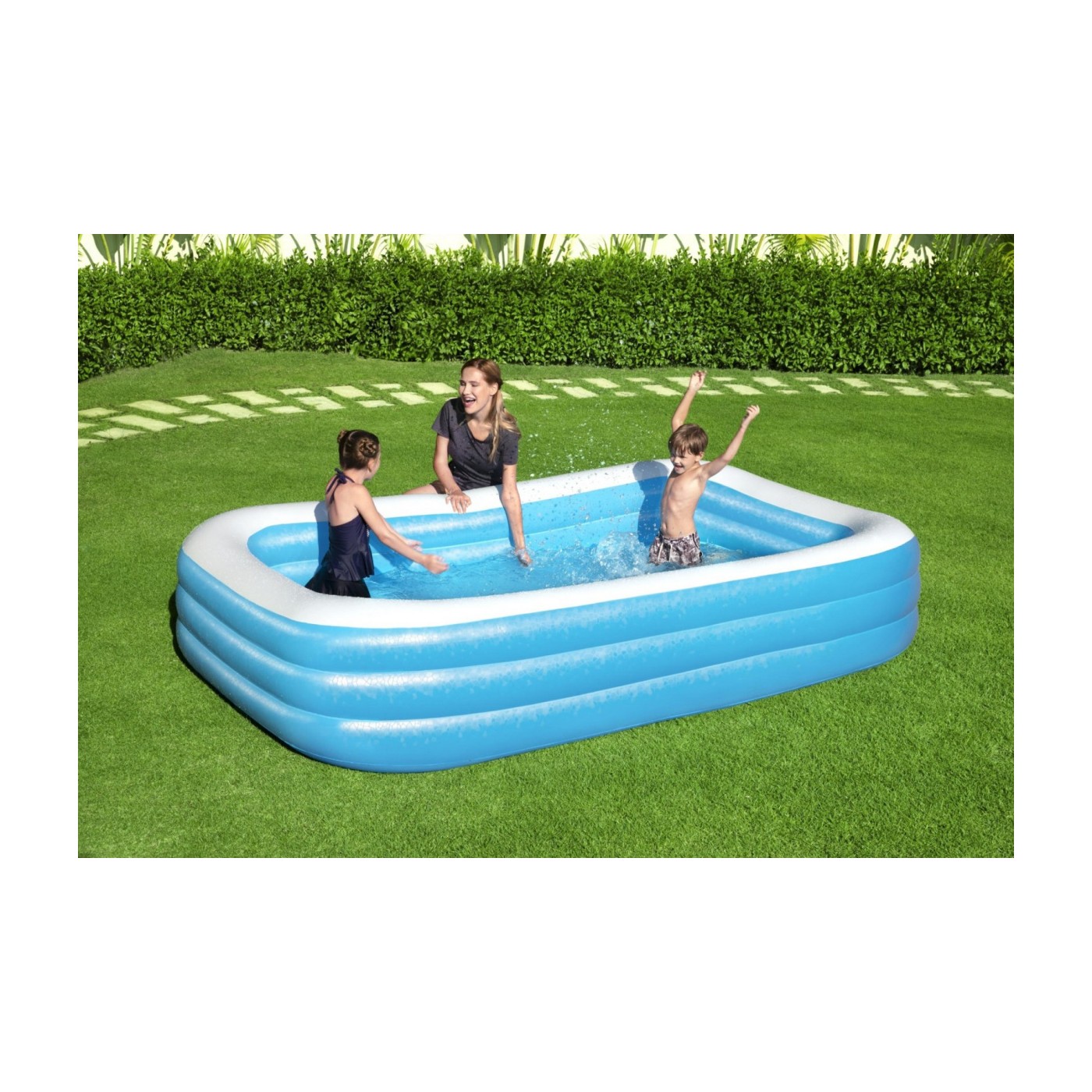 Záhradný bazén pre deti 6+ Nafukovací 3 komory 305x183x56cm BESTWAY + Opravná záplata