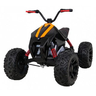 Quad Lucky Seven na batériu Čierne + Kolesá EVA + Pomalý štart + LED + MP3 USB