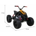 Quad Lucky Seven na batériu Čierne + Kolesá EVA + Pomalý štart + LED + MP3 USB