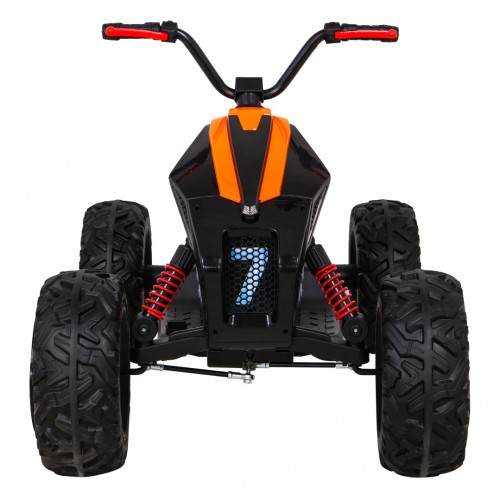 Quad Lucky Seven na batériu Čierne + Kolesá EVA + Pomalý štart + LED + MP3 USB