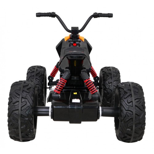 Quad Lucky Seven na batériu Čierne + Kolesá EVA + Pomalý štart + LED + MP3 USB