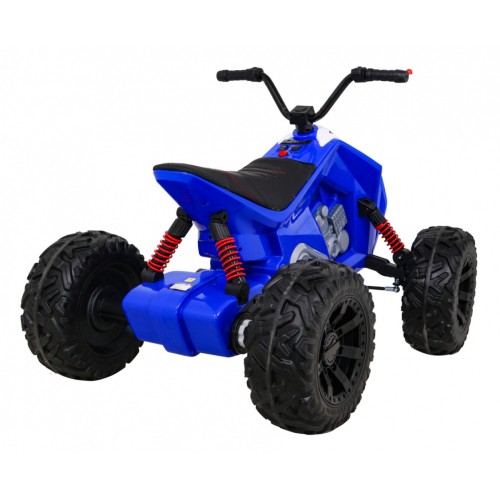 Quad Lucky Seven na batériu Modré + Kolesá EVA + Pomalý štart + LED + MP3 USB