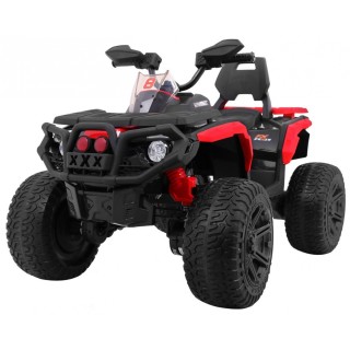 Quad Maverick 4x4 Elektrické vozidlo pre deti Červené + Kolesá EVA + Audio panel + LED