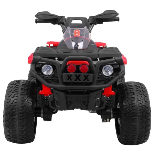 Quad Maverick 4x4 Elektrické vozidlo pre deti Červené + Kolesá EVA + Audio panel + LED