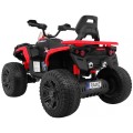Quad Maverick 4x4 Elektrické vozidlo pre deti Červené + Kolesá EVA + Audio panel + LED