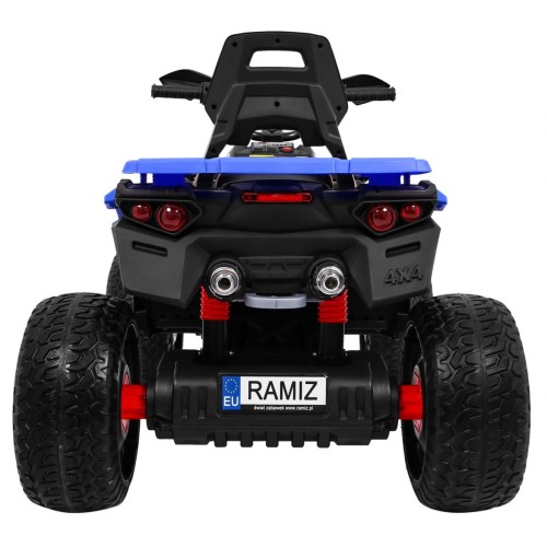 Quad Maverick 4x4 Elektrické vozidlo pre deti Modré + Kolesá EVA + Audio panel + LED