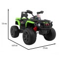Quad Maverick 4x4 Elektrické vozidlo pre deti Zelené + Kolesá EVA + Audio panel + LED