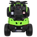 Quad Maverick 4x4 Elektrické vozidlo pre deti Zelené + Kolesá EVA + Audio panel + LED