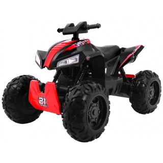 Quad na batériu Šport Run pre deti Čierny + Pohon 4x4 + LED + Rádio MP3