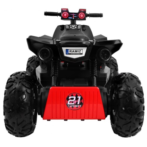 Quad na batériu Šport Run pre deti Čierny + Pohon 4x4 + LED + Rádio MP3