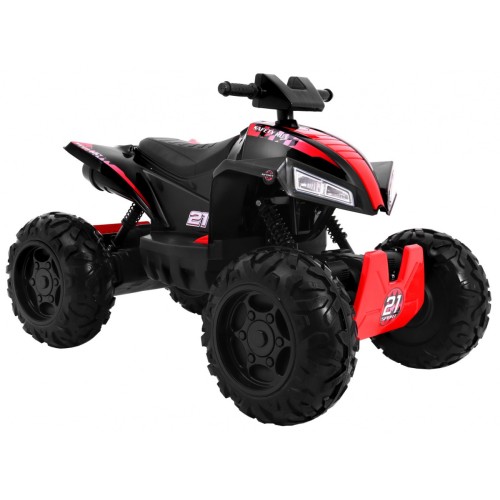 Quad na batériu Šport Run pre deti Čierny + Pohon 4x4 + LED + Rádio MP3