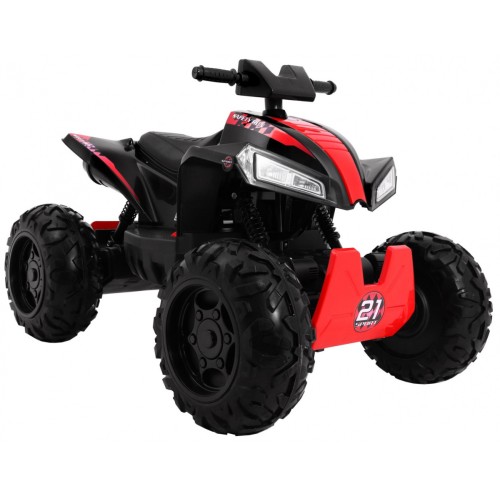 Quad na batériu Šport Run pre deti Čierny + Pohon 4x4 + LED + Rádio MP3