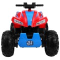 Quad na batériu Šport Run pre deti Červený + Pohon 4x4 + LED + Rádio MP3