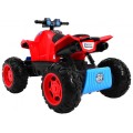 Quad na batériu Šport Run pre deti Červený + Pohon 4x4 + LED + Rádio MP3