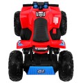 Quad na batériu Šport Run pre deti Červený + Pohon 4x4 + LED + Rádio MP3