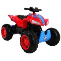 Quad na batériu Šport Run pre deti Červený + Pohon 4x4 + LED + Rádio MP3