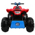 Quad na batériu Šport Run pre deti Červený + Pohon 4x4 + LED + Rádio MP3