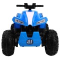 Quad na batériu Šport Run pre deti Modrý + Pohon 4x4 + LED + Rádio MP3