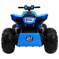 Quad na batériu Šport Run pre deti Modrý + Pohon 4x4 + LED + Rádio MP3