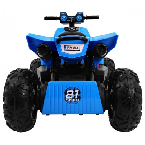 Quad na batériu Šport Run pre deti Modrý + Pohon 4x4 + LED + Rádio MP3