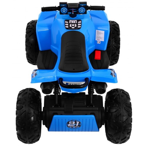 Quad na batériu Šport Run pre deti Modrý + Pohon 4x4 + LED + Rádio MP3