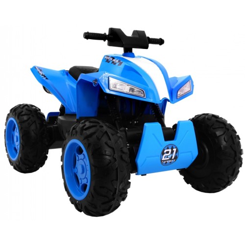 Quad na batériu Šport Run pre deti Modrý + Pohon 4x4 + LED + Rádio MP3