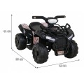 Quad Storm na batériu pre deti Čierny + Motor 25W + MP3 USB + LED