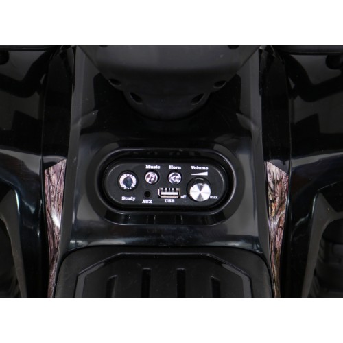 Quad Storm na batériu pre deti Čierny + Motor 25W + MP3 USB + LED