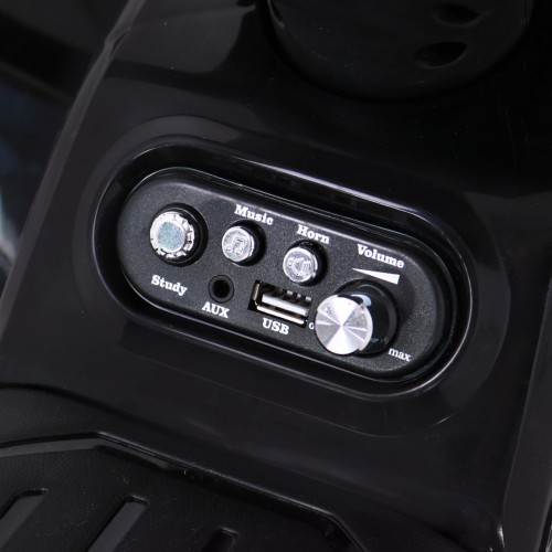 Quad Storm na batériu pre deti Čierny + Motor 25W + MP3 USB + LED