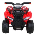 Quad Storm na batériu pre deti Červený + Motor 25W + MP3 USB + LED