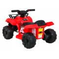 Quad Storm na batériu pre deti Červený + Motor 25W + MP3 USB + LED