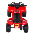 Quad Storm na batériu pre deti Červený + Motor 25W + MP3 USB + LED