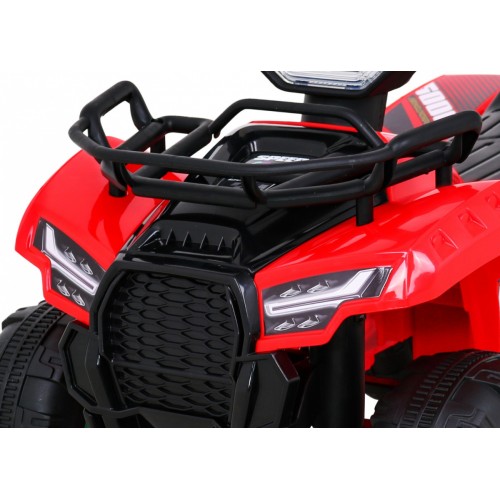 Quad Storm na batériu pre deti Červený + Motor 25W + MP3 USB + LED