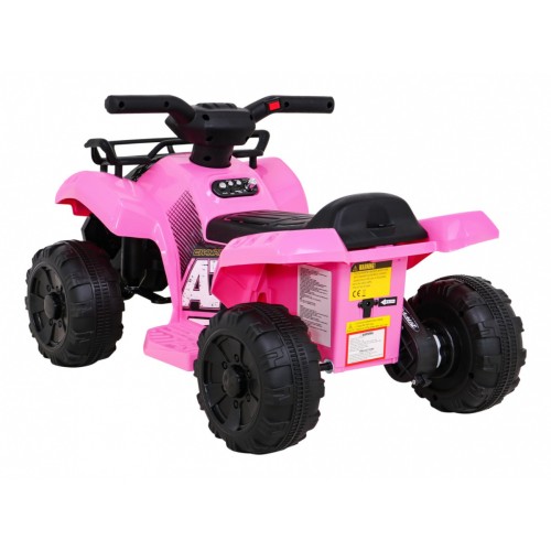Quad Storm na batériu pre deti Ružový + Motor 25W + MP3 USB + LED