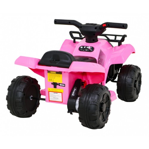 Quad Storm na batériu pre deti Ružový + Motor 25W + MP3 USB + LED