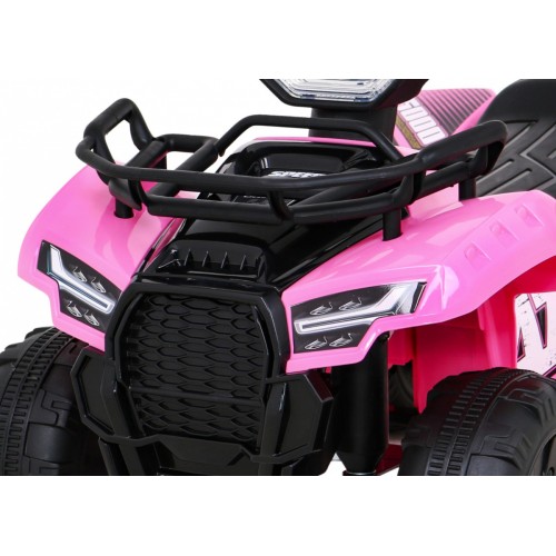 Quad Storm na batériu pre deti Ružový + Motor 25W + MP3 USB + LED