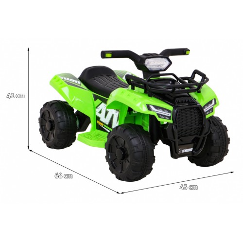 Quad Storm na batériu pre deti Zelený + Motor 25W + MP3 USB + LED