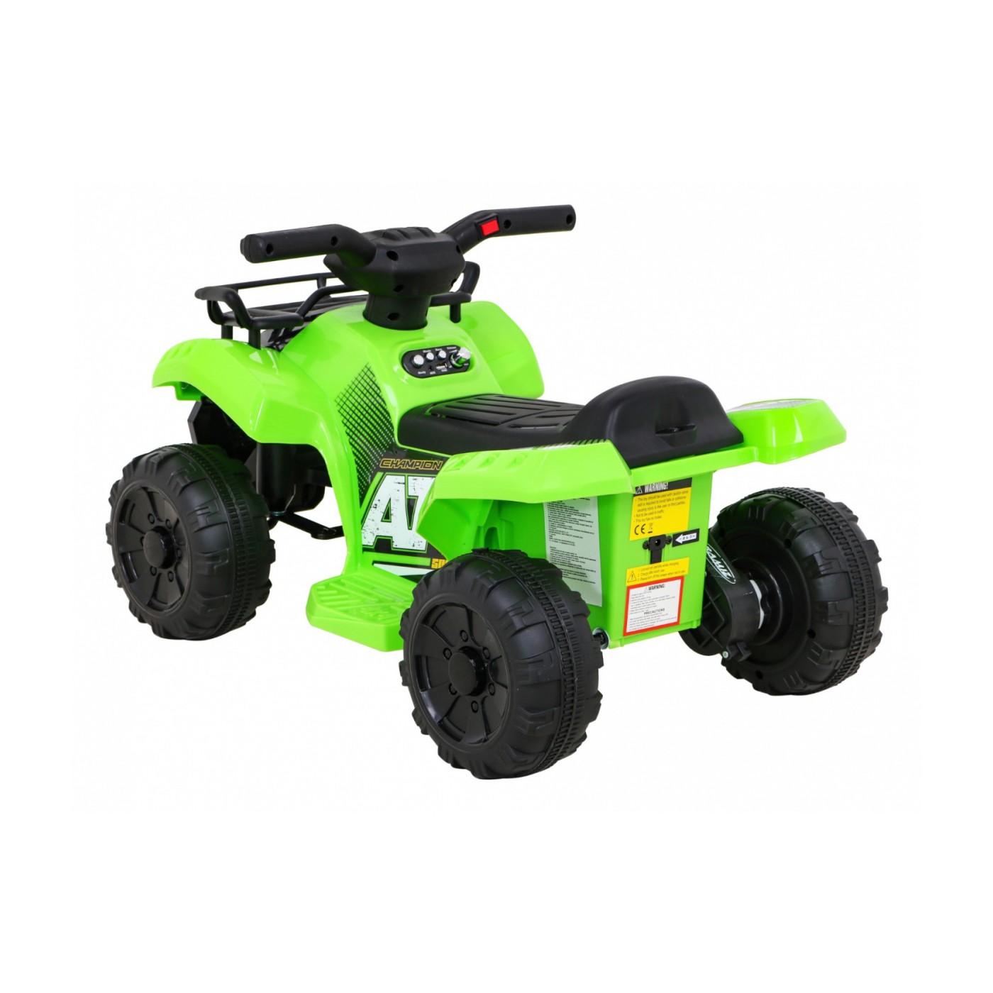 Quad Storm na batériu pre deti Zelený + Motor 25W + MP3 USB + LED