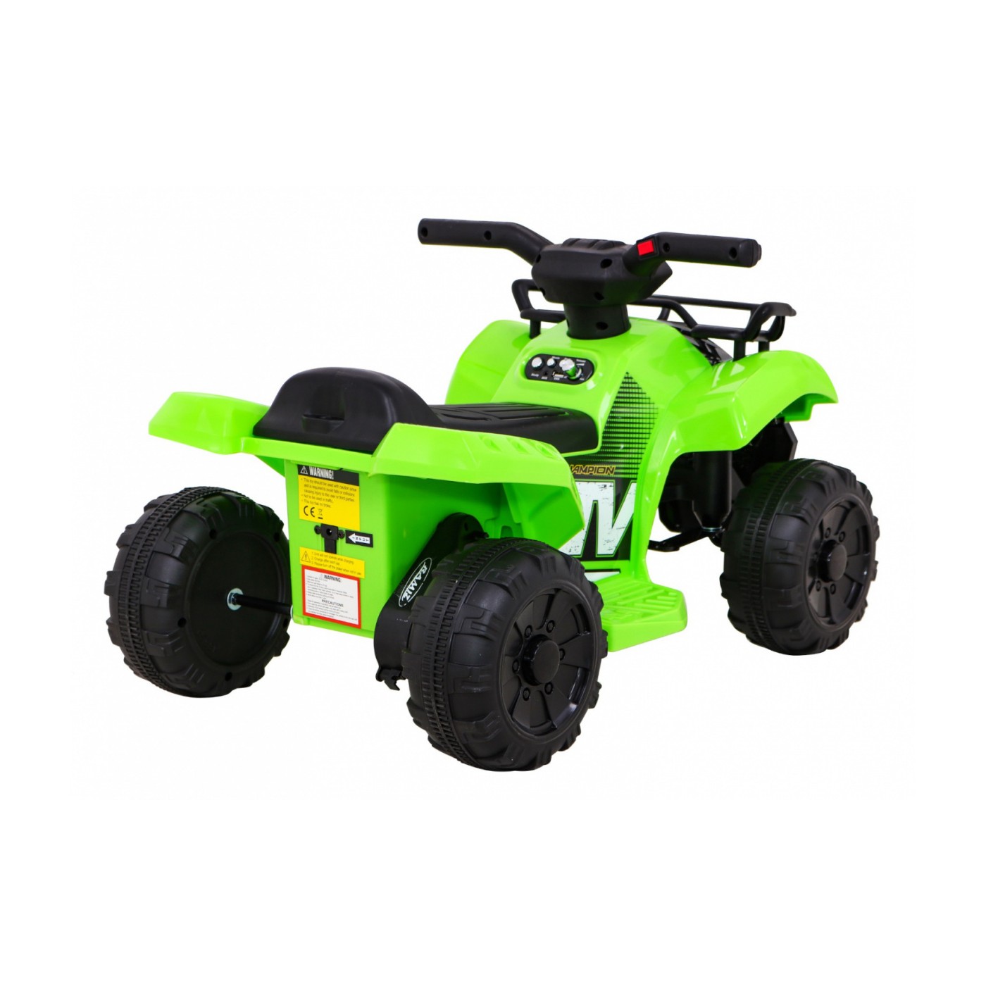 Quad Storm na batériu pre deti Zelený + Motor 25W + MP3 USB + LED