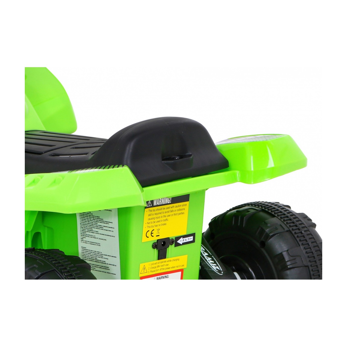 Quad Storm na batériu pre deti Zelený + Motor 25W + MP3 USB + LED