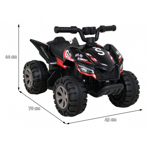 Quad The Fastest na batériu pre deti Čierny + Motor 25W