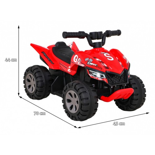 Quad The Fastest na batériu pre deti Červený + Motor 25W