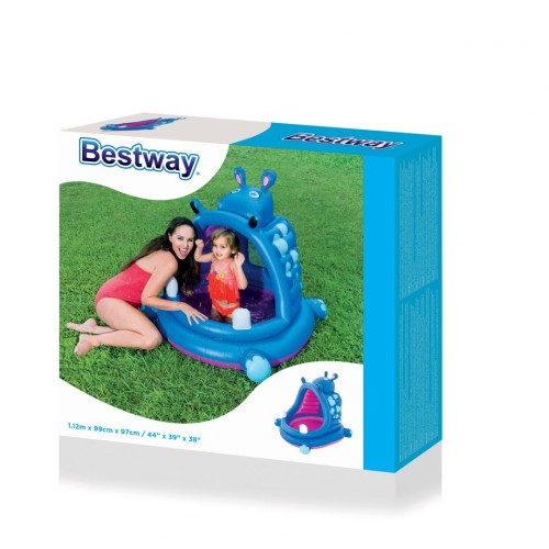 Bazén Pre Deti s Ochranným Baldachýnom Hroch BESTWAY