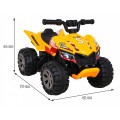 Quad The Fastest na batériu pre deti Žltý + Motor 25W