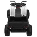 Quad XL ATV na batériu pre deti Biely + Pohon 4x4 + Batožinový priestor + Pomalý štart + EVA + Audio LED