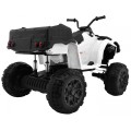 Quad XL ATV na batériu pre deti Biely + Pohon 4x4 + Batožinový priestor + Pomalý štart + EVA + Audio LED