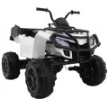 Quad XL ATV na batériu pre deti Biely + Pohon 4x4 + Batožinový priestor + Pomalý štart + EVA + Audio LED