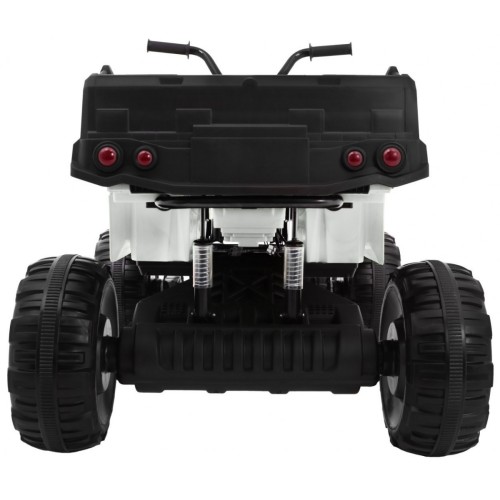 Quad XL ATV na batériu pre deti Biely + Pohon 4x4 + Batožinový priestor + Pomalý štart + EVA + Audio LED